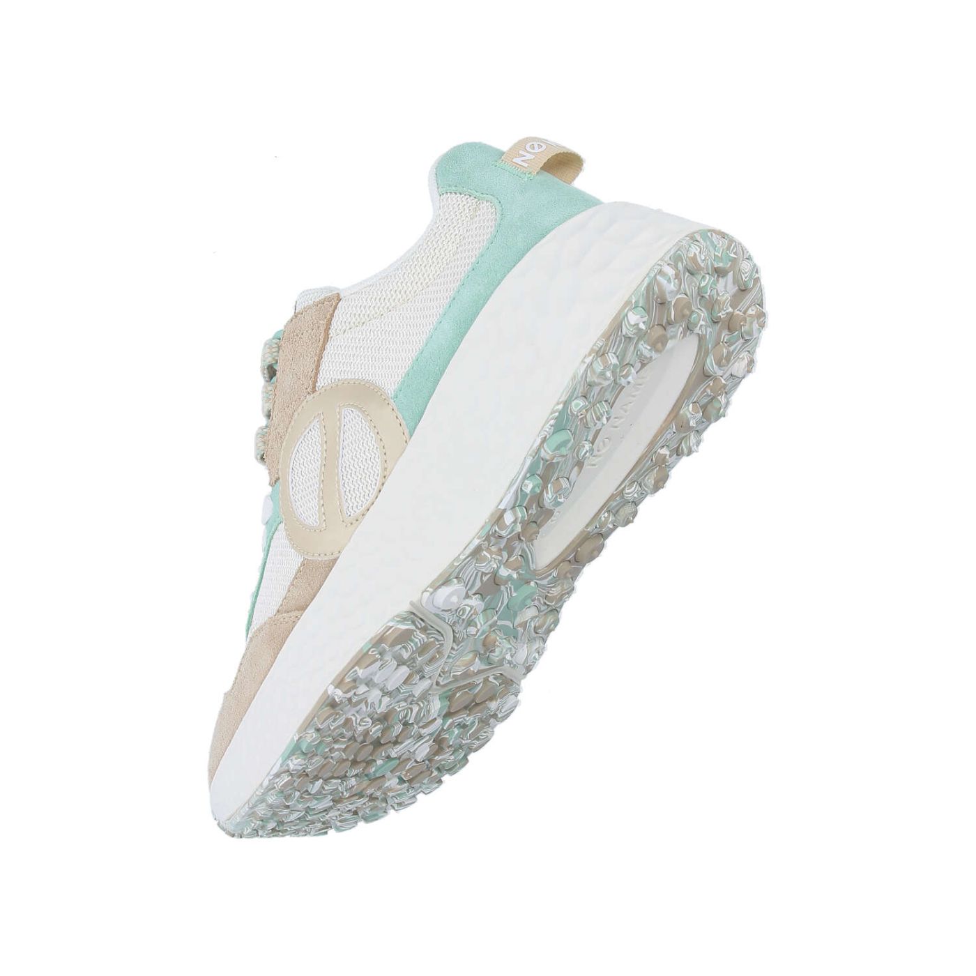 CARTER JOGGER W - SUEDE/KNIT/SUED - BLANC CASSE/MARRON/VERT